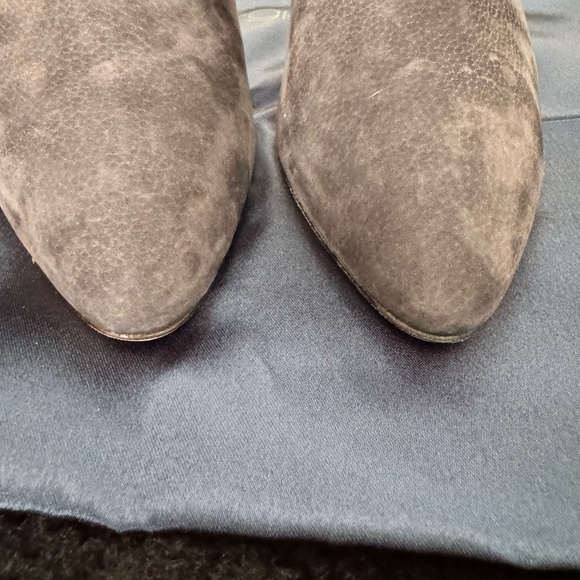 NIB Sergio Rossi dark grey suede leather ankle boots heels 41, US 11 - Picture 4 of 8